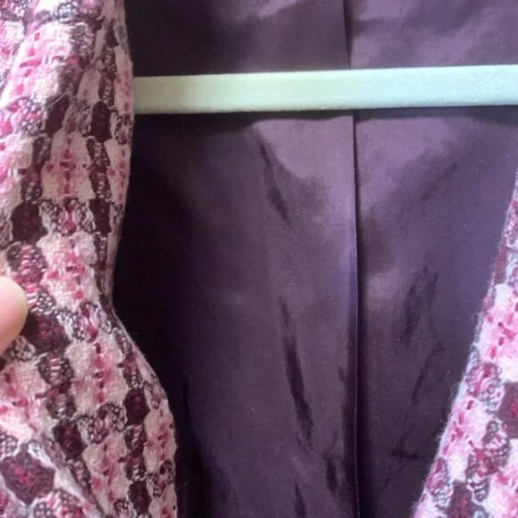 I.e. Pink plaid Coat size L - Picture 6 of 7